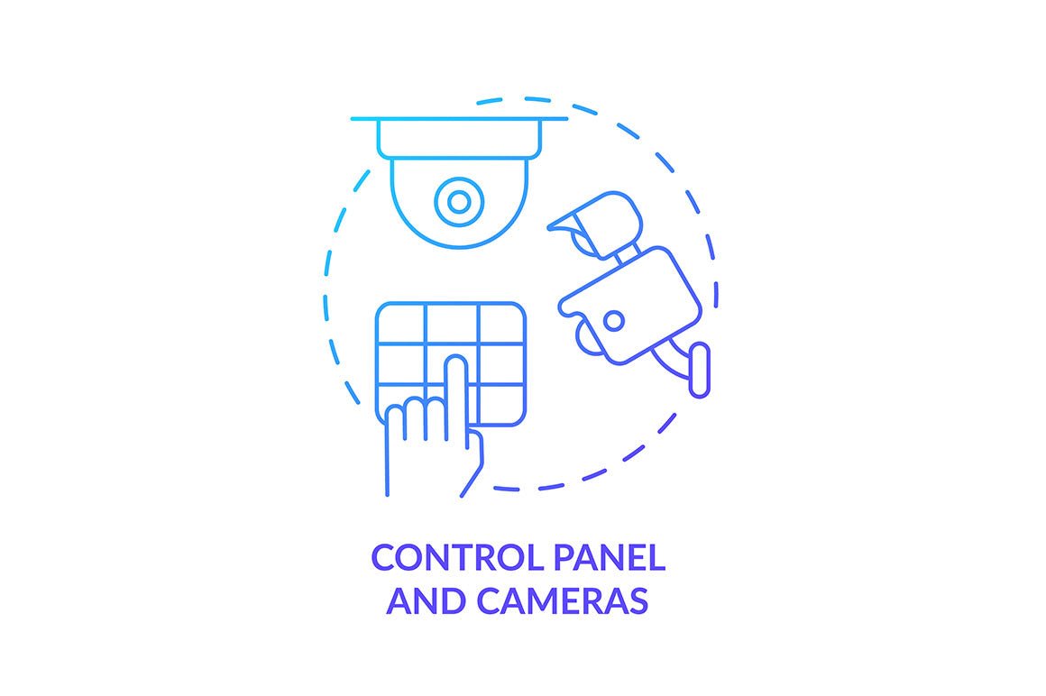 Home security concept icons bundle