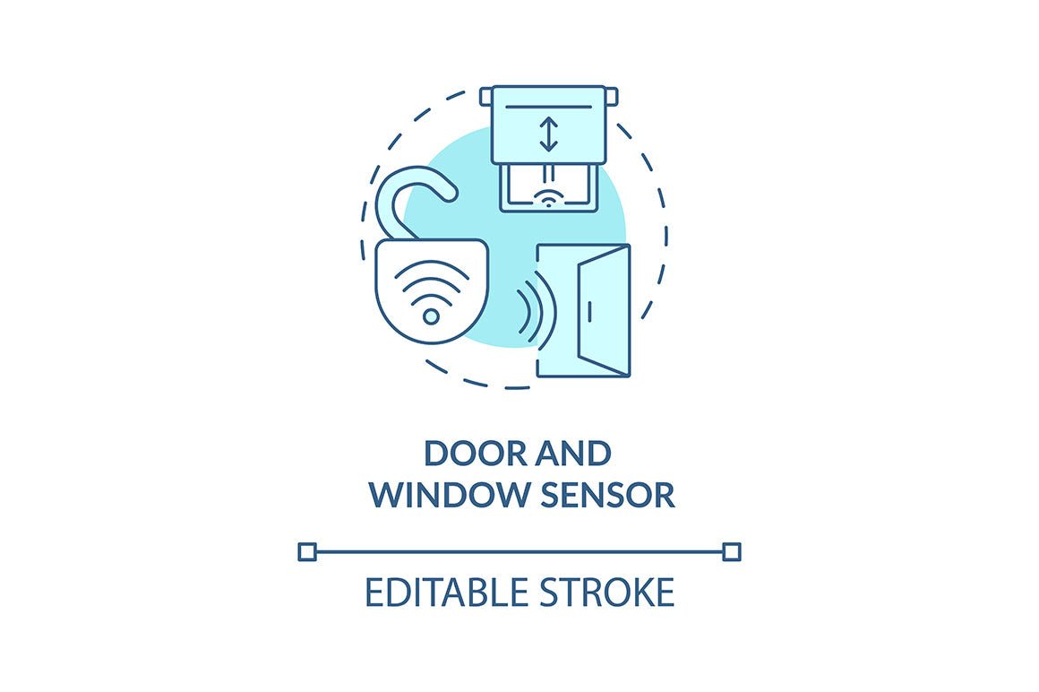 Home security concept icons bundle