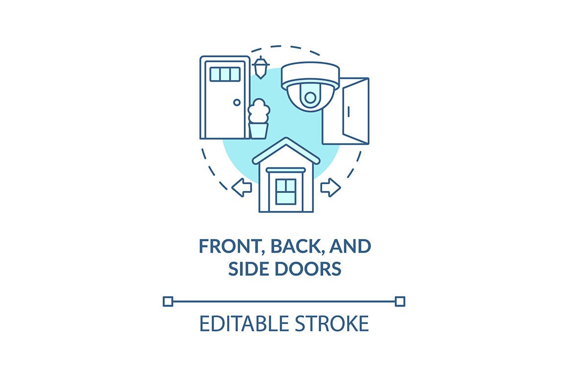 Home security concept icons bundle