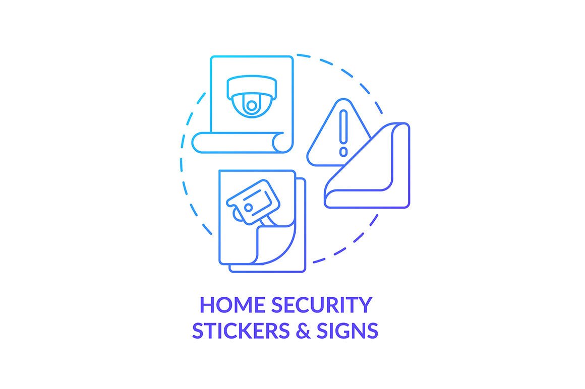 Home security concept icons bundle