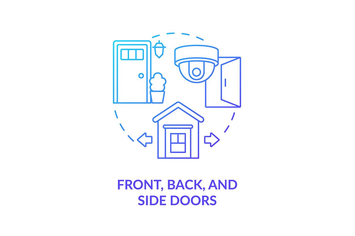Home security concept icons bundle