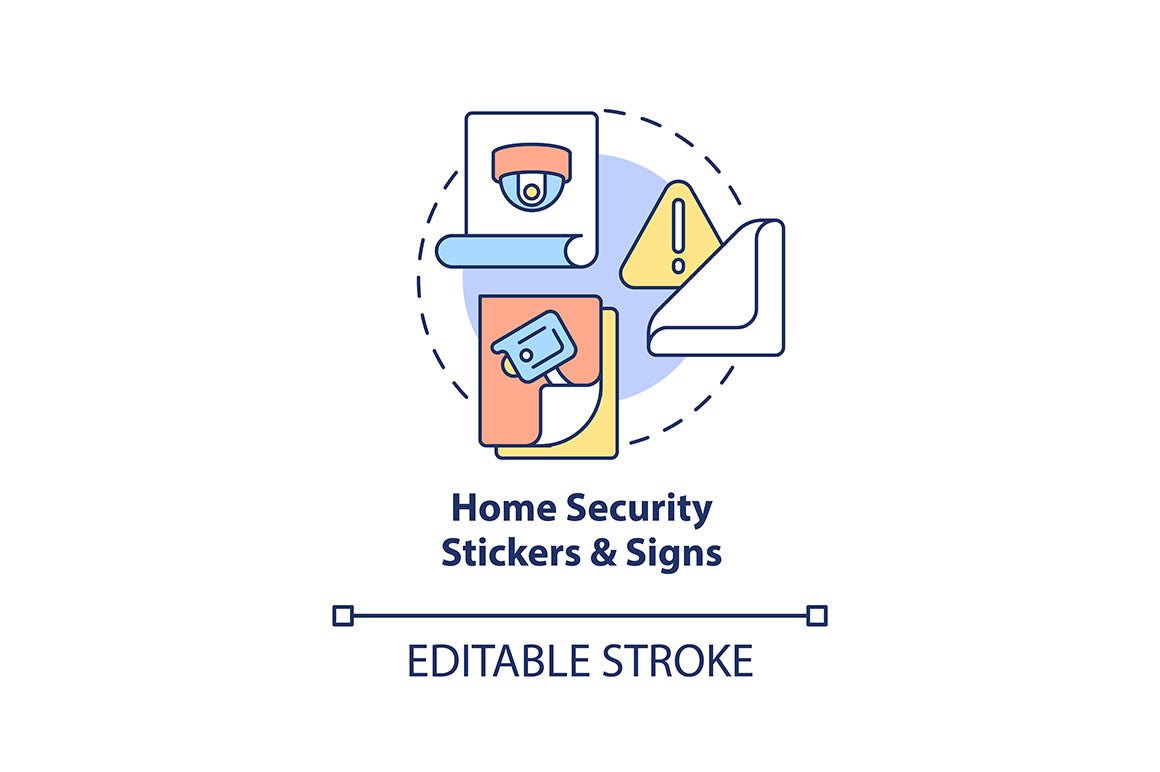 Home security concept icons bundle