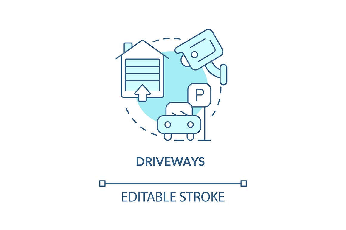 Home security concept icons bundle