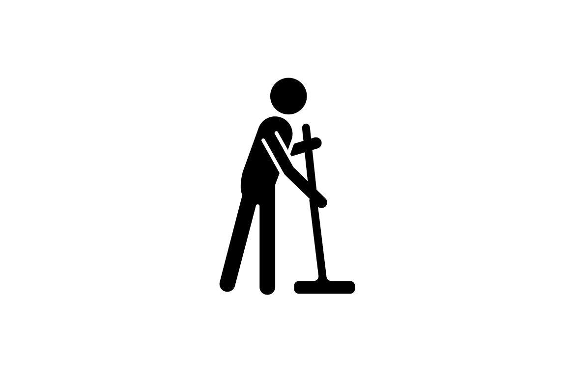 Human behaviour black glyph icons set on white space