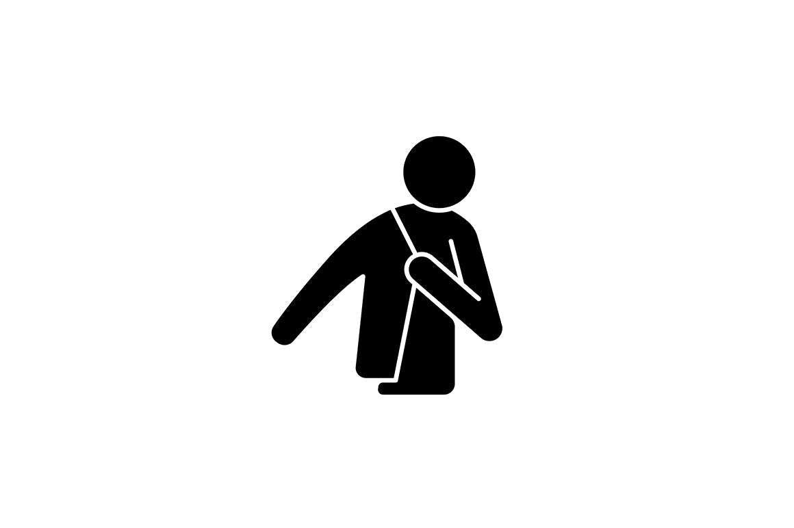 Human behaviour black glyph icons set on white space