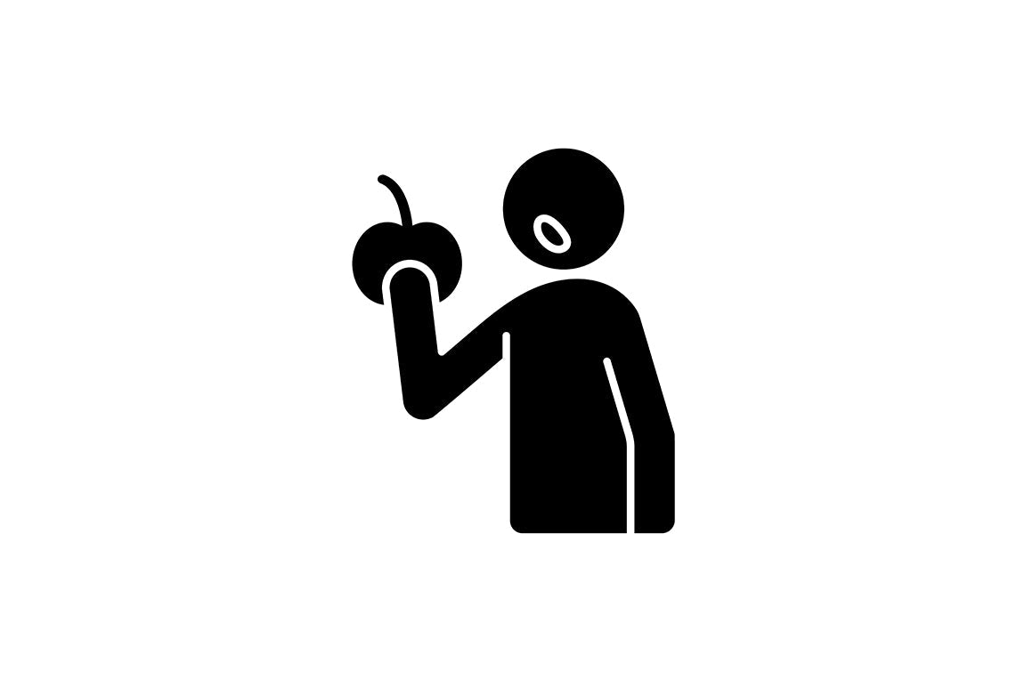 Human behaviour black glyph icons set on white space