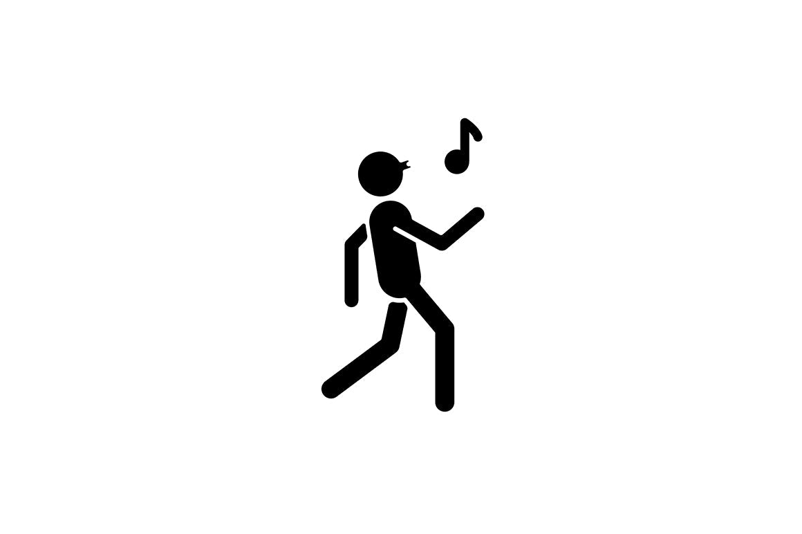 Human behaviour black glyph icons set on white space