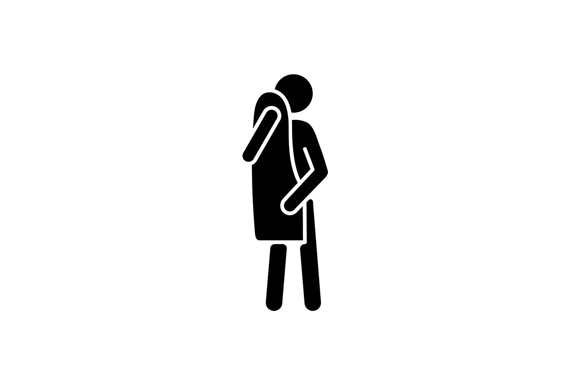 Human behaviour black glyph icons set on white space