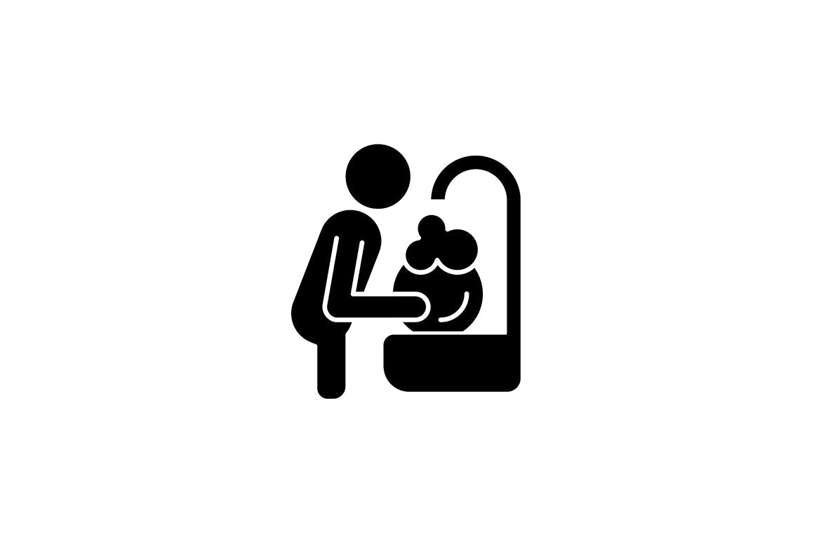 Human behaviour black glyph icons set on white space