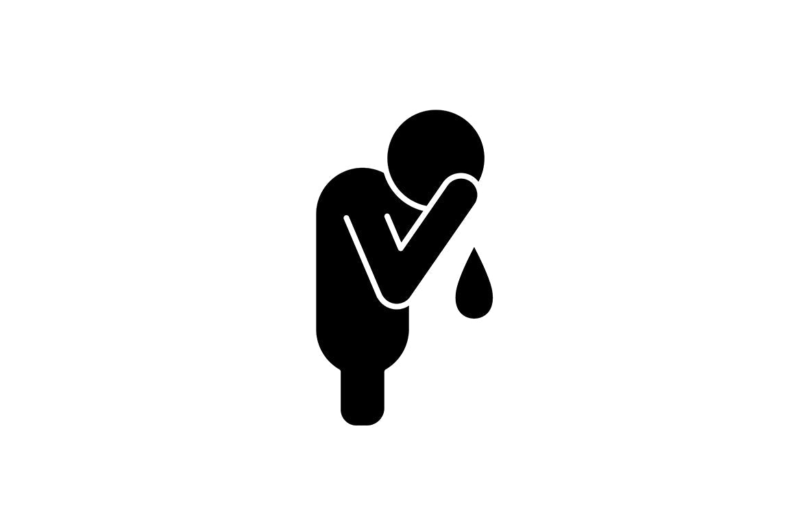 Human behaviour black glyph icons set on white space