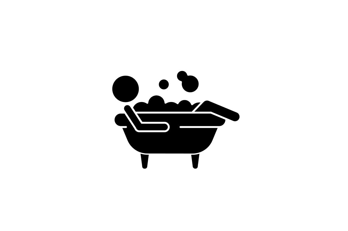Human behaviour black glyph icons set on white space