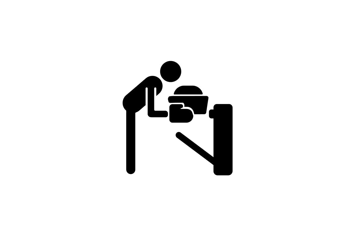 Human behaviour black glyph icons set on white space