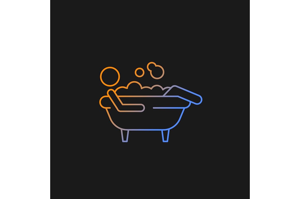 Human behaviour gradient icons set for dark and light mode