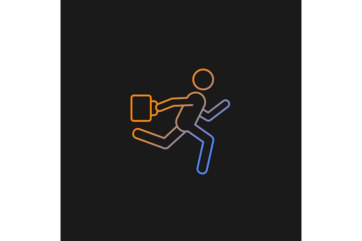 Human behaviour gradient icons set for dark and light mode