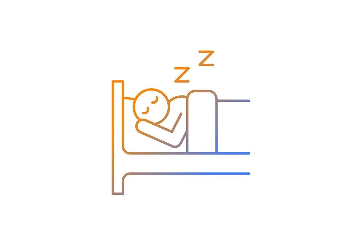 Human behaviour gradient icons set for dark and light mode