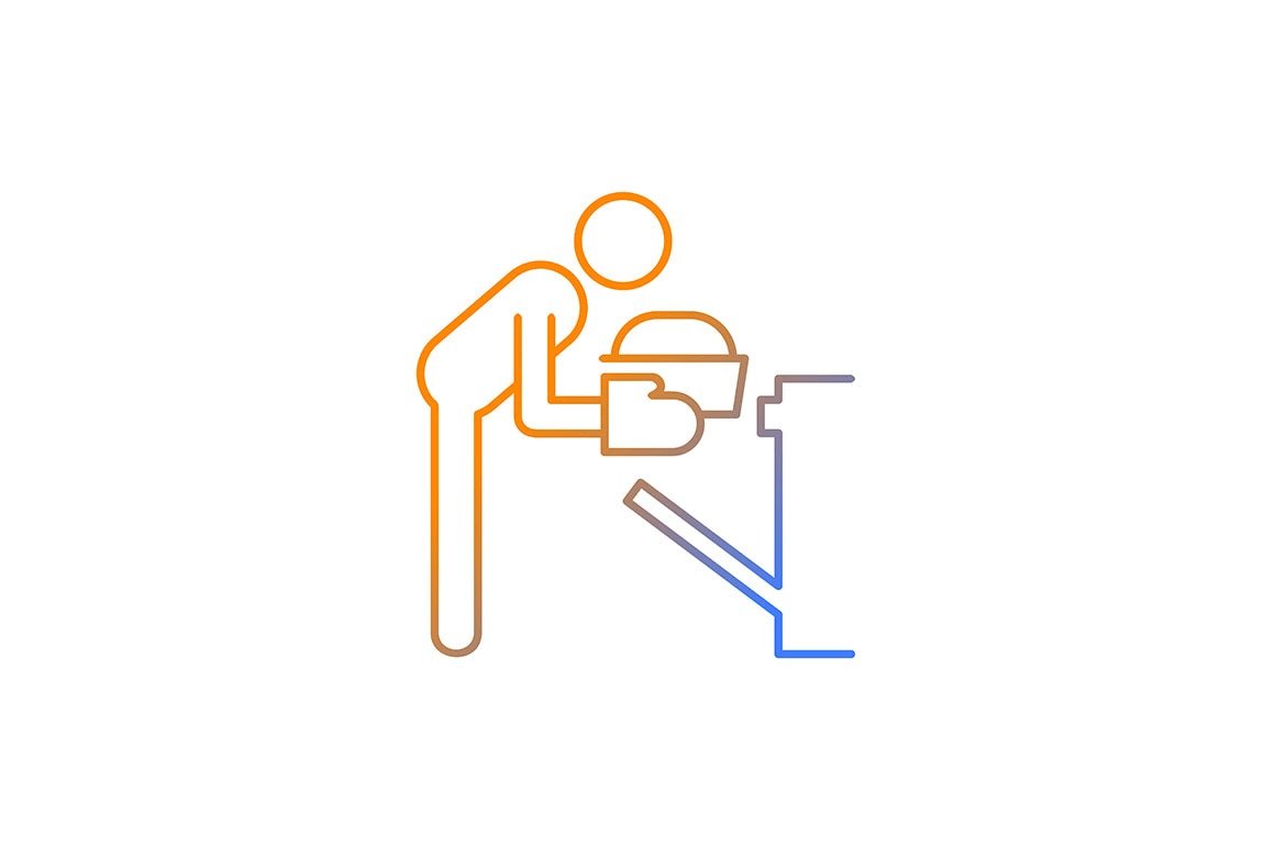 Human behaviour gradient icons set for dark and light mode