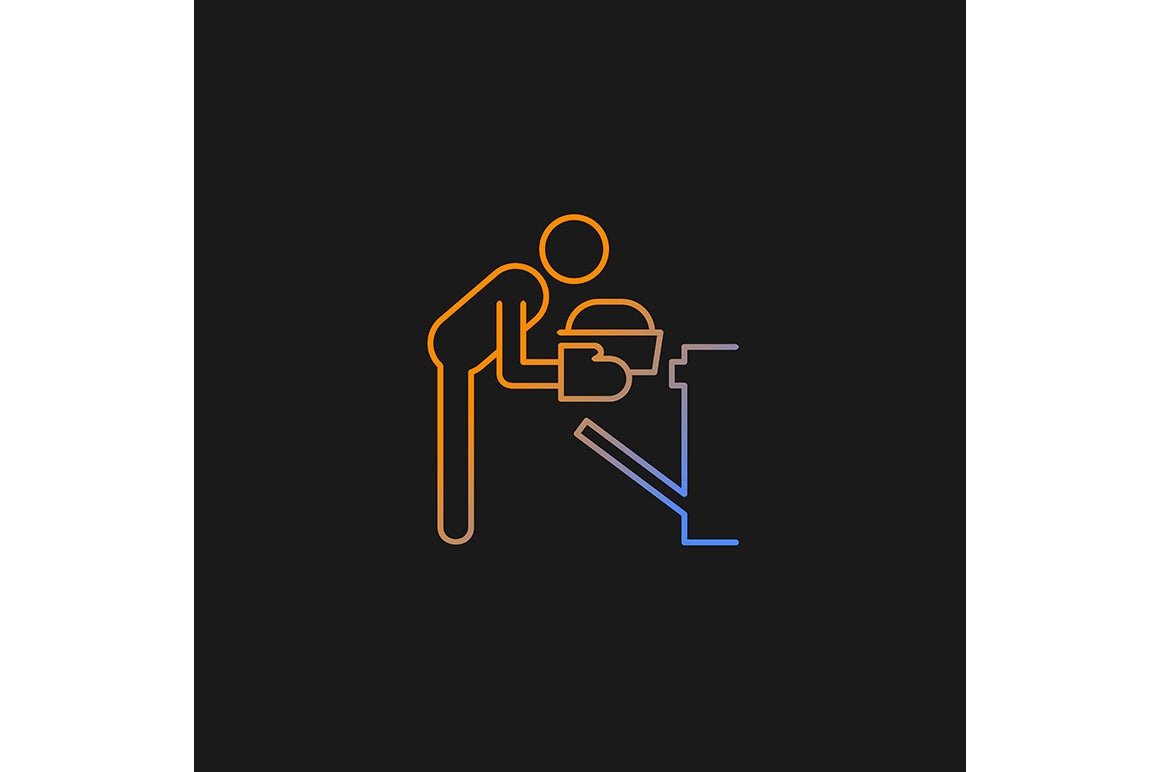 Human behaviour gradient icons set for dark and light mode