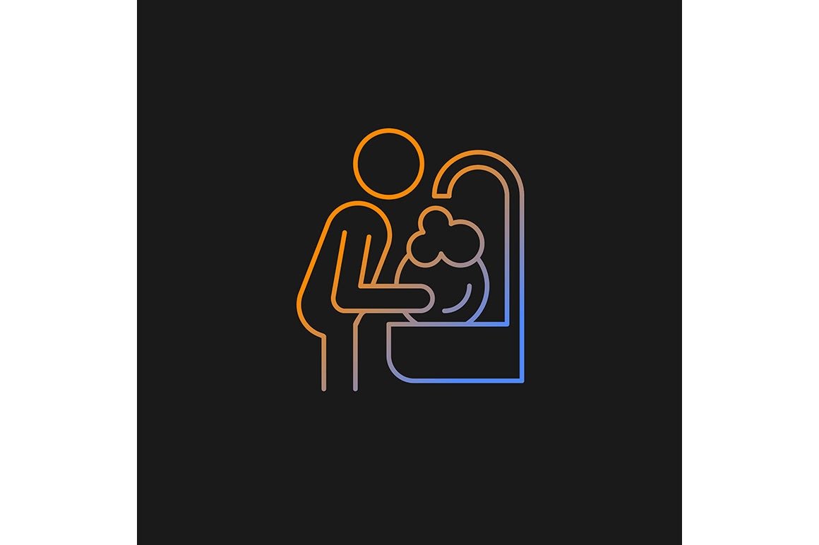 Human behaviour gradient icons set for dark and light mode
