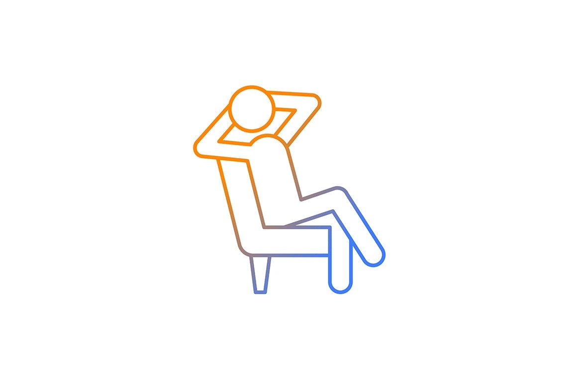 Human behaviour gradient icons set for dark and light mode