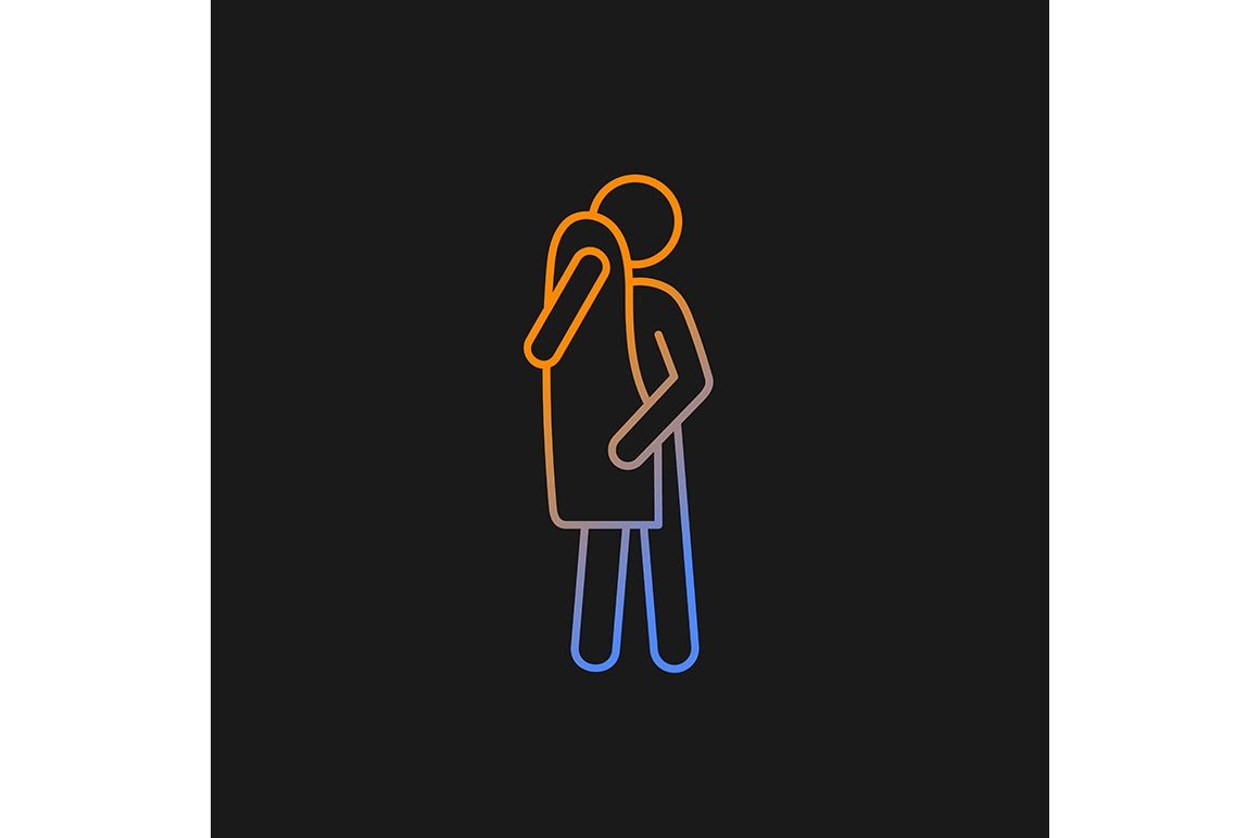 Human behaviour gradient icons set for dark and light mode