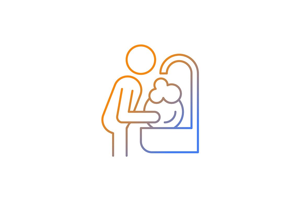 Human behaviour gradient icons set for dark and light mode