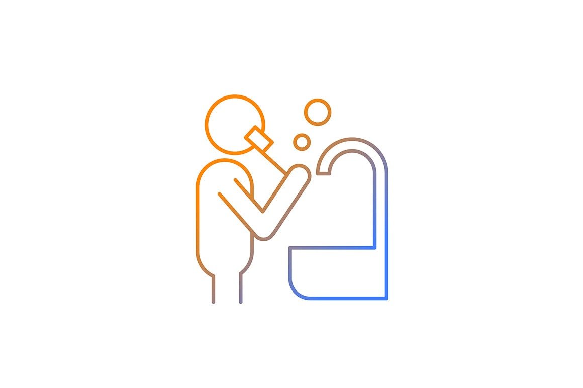 Human behaviour gradient icons set for dark and light mode