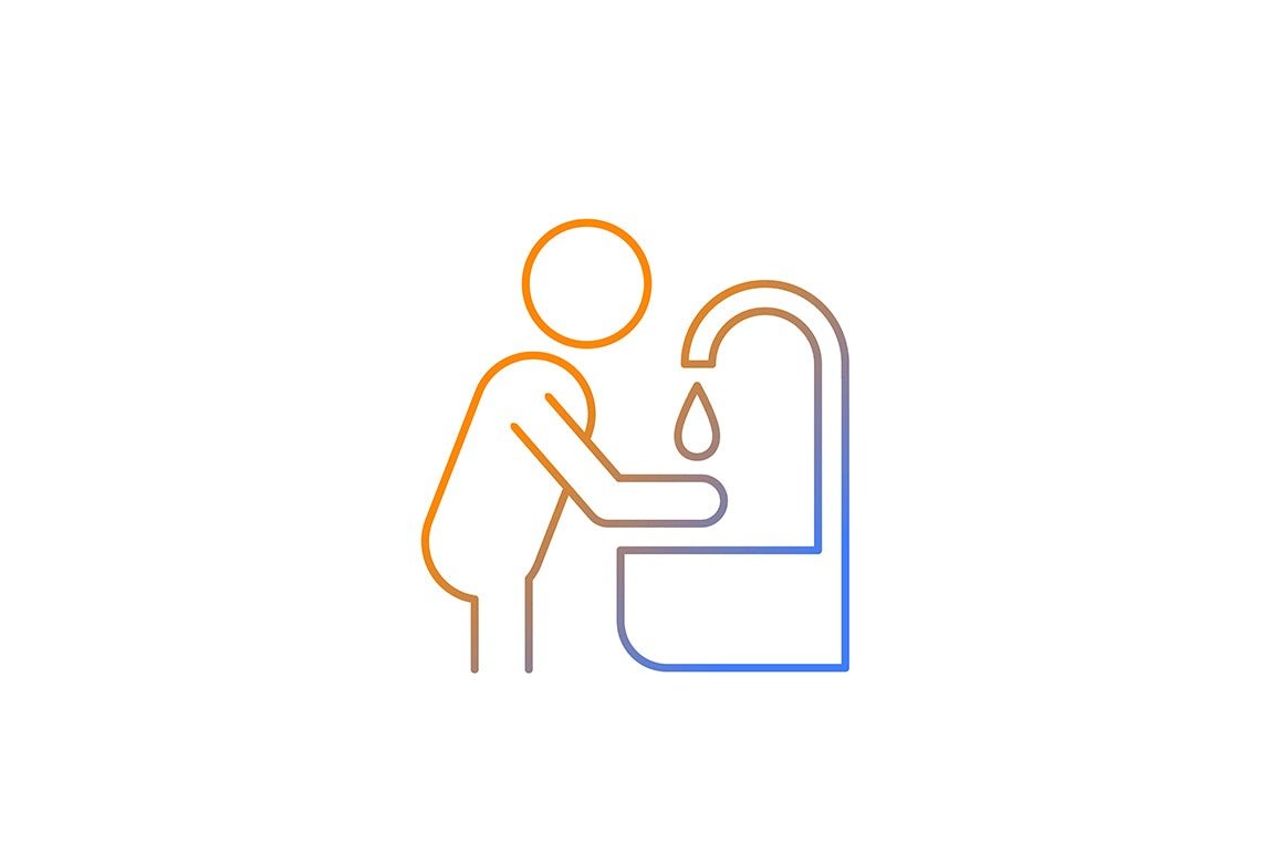Human behaviour gradient icons set for dark and light mode