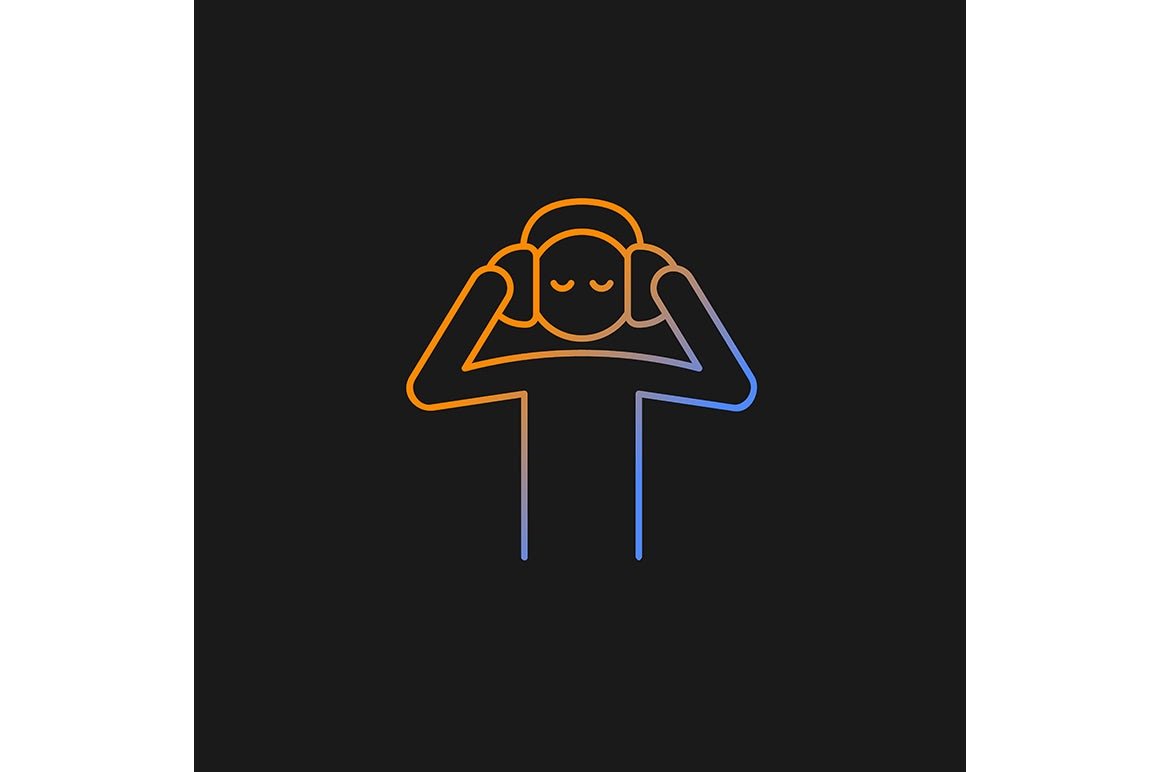 Human behaviour gradient icons set for dark and light mode