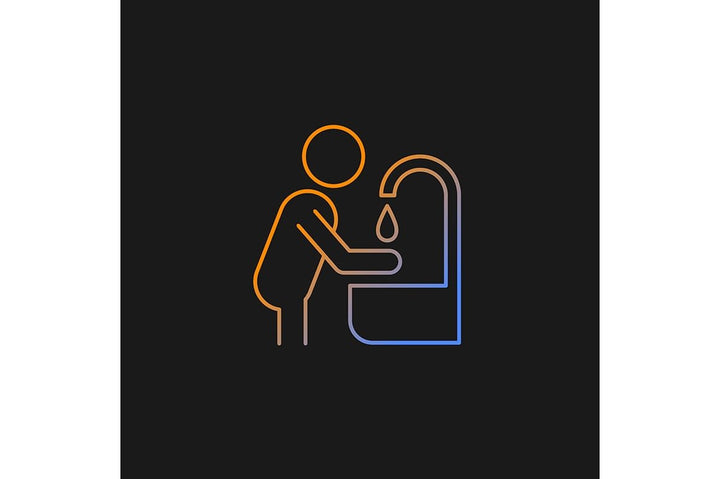 Human behaviour gradient icons set for dark and light mode