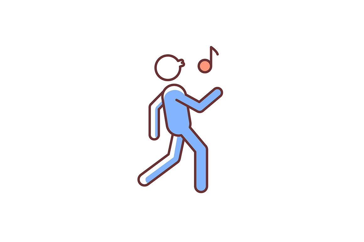 Human behaviour RGB color icons set