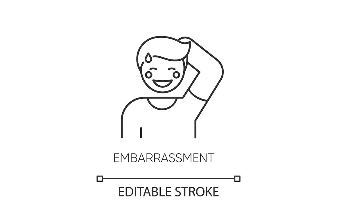 Human feelings pixel perfect linear icons set