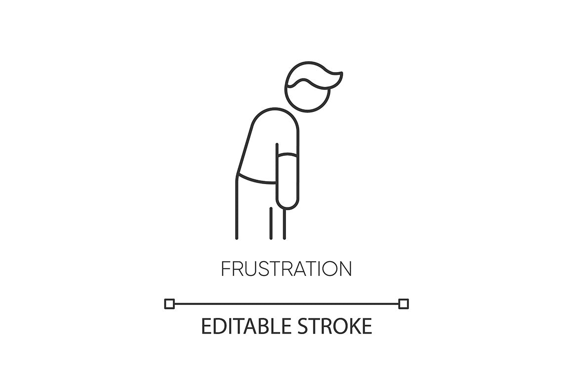 Human feelings pixel perfect linear icons set