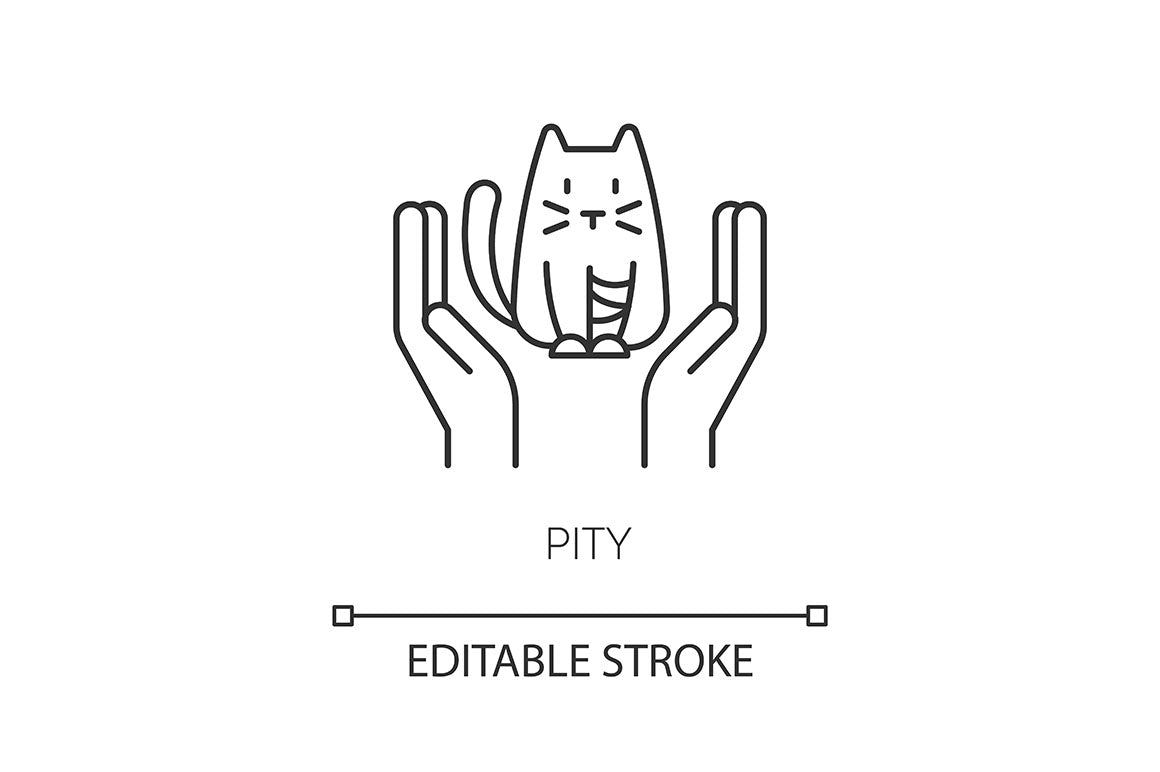 Human feelings pixel perfect linear icons set