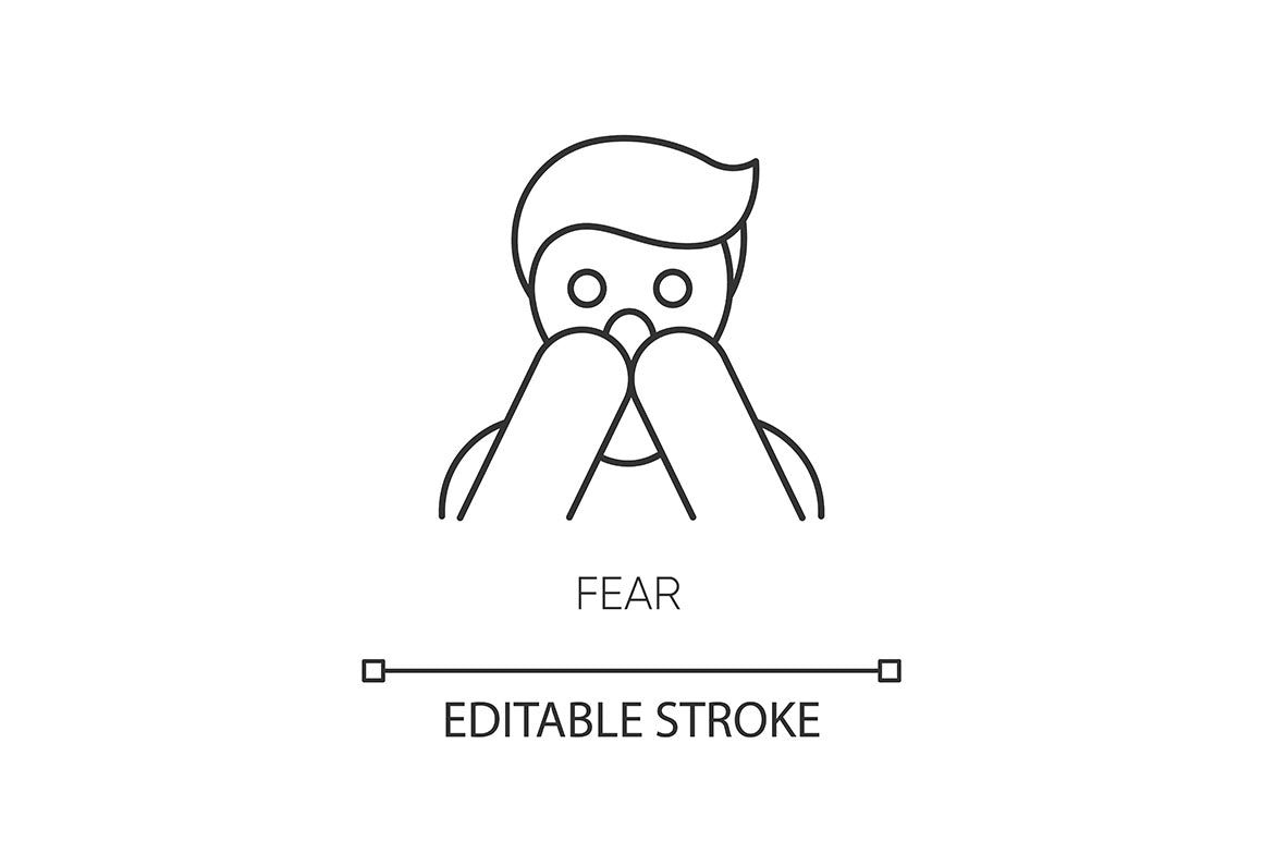 Human feelings pixel perfect linear icons set