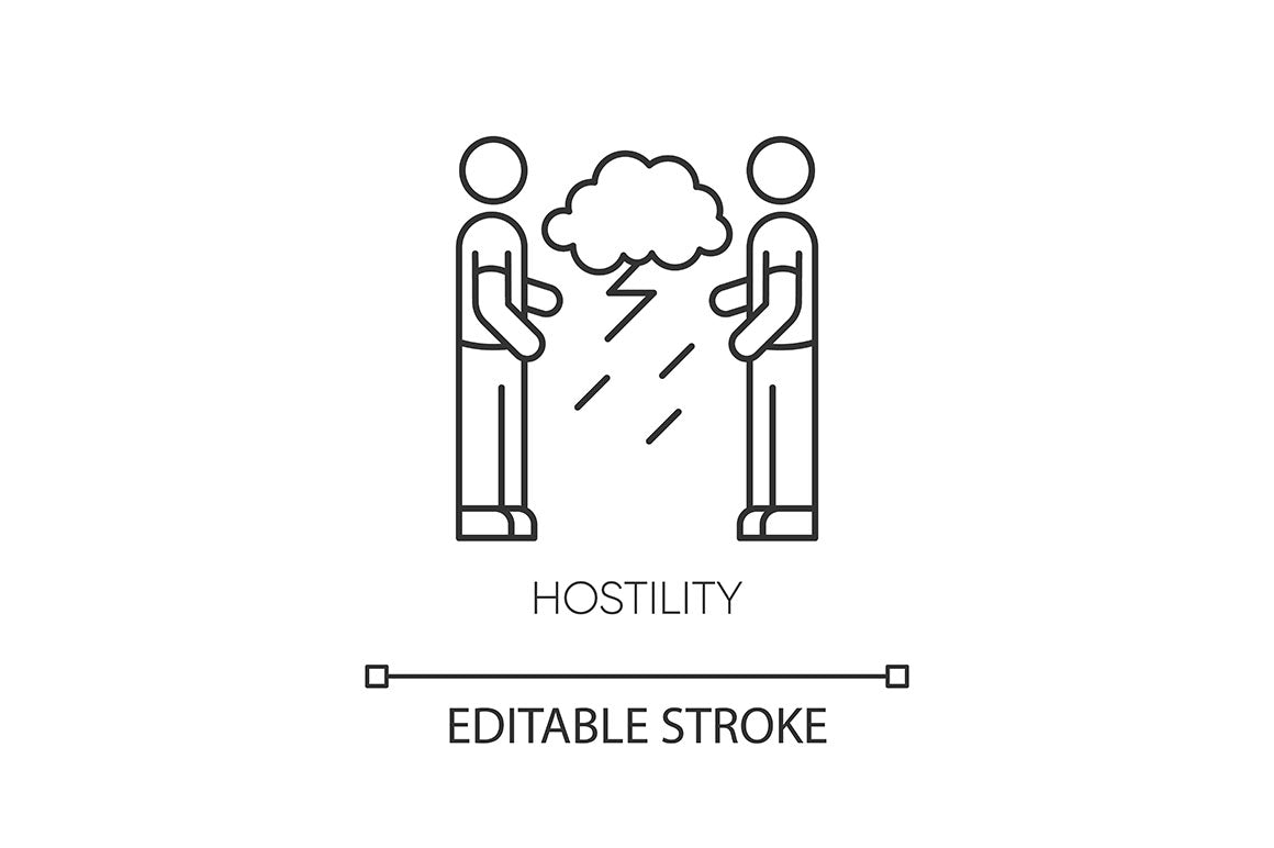 Human feelings pixel perfect linear icons set
