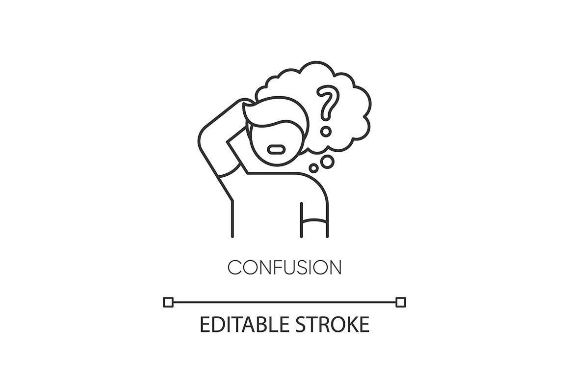 Human feelings pixel perfect linear icons set
