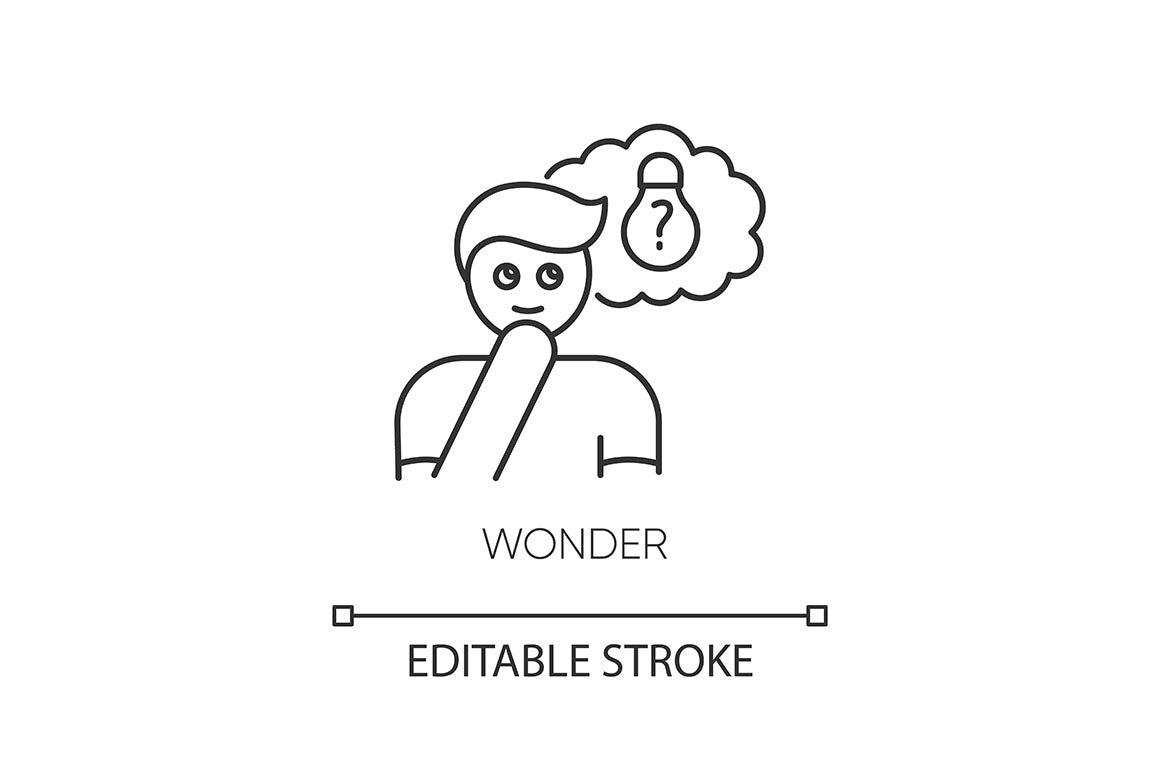 Human feelings pixel perfect linear icons set