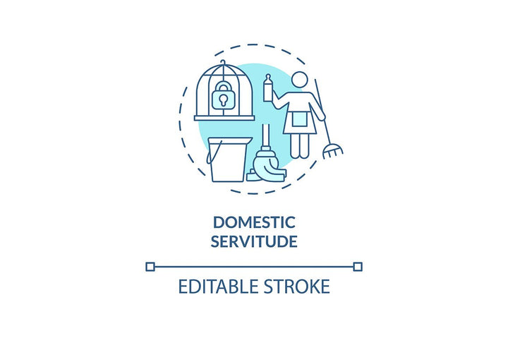 Human trade blue concept icons set