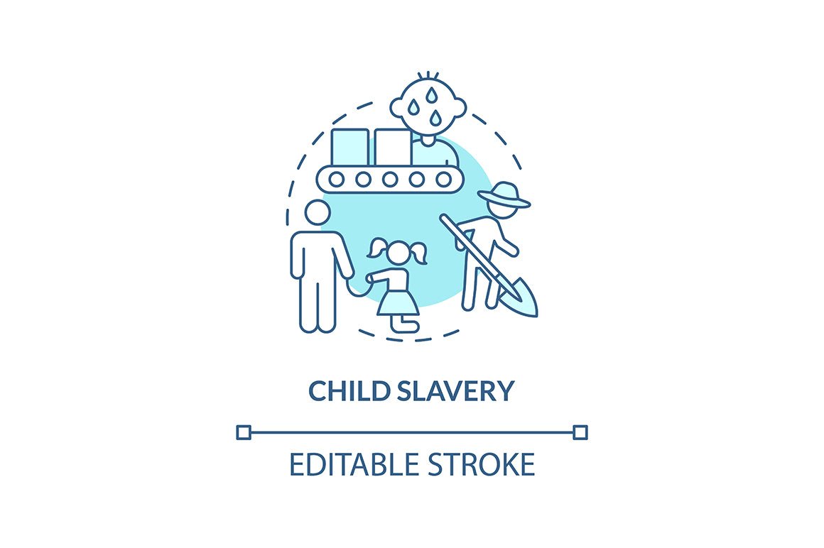 Human trade blue concept icons set