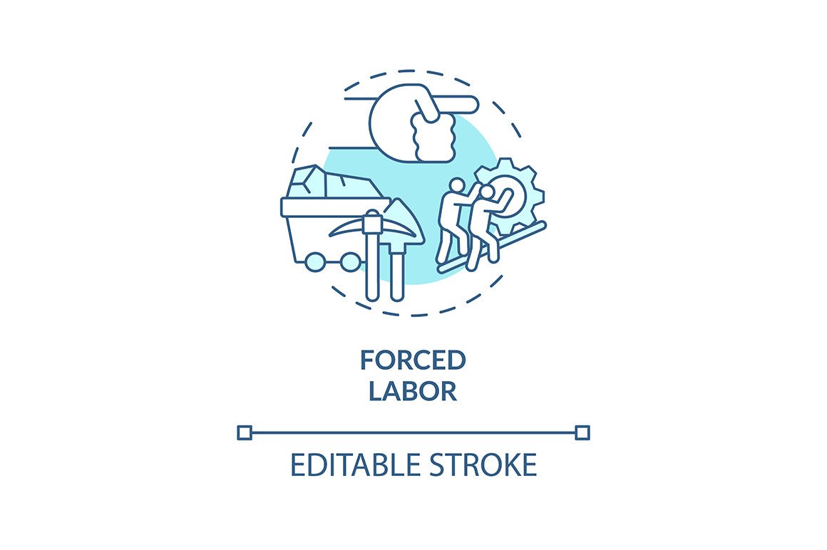 Human trade blue concept icons set