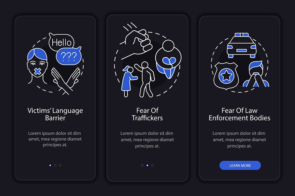 Human Trafficking App Screens Bundle