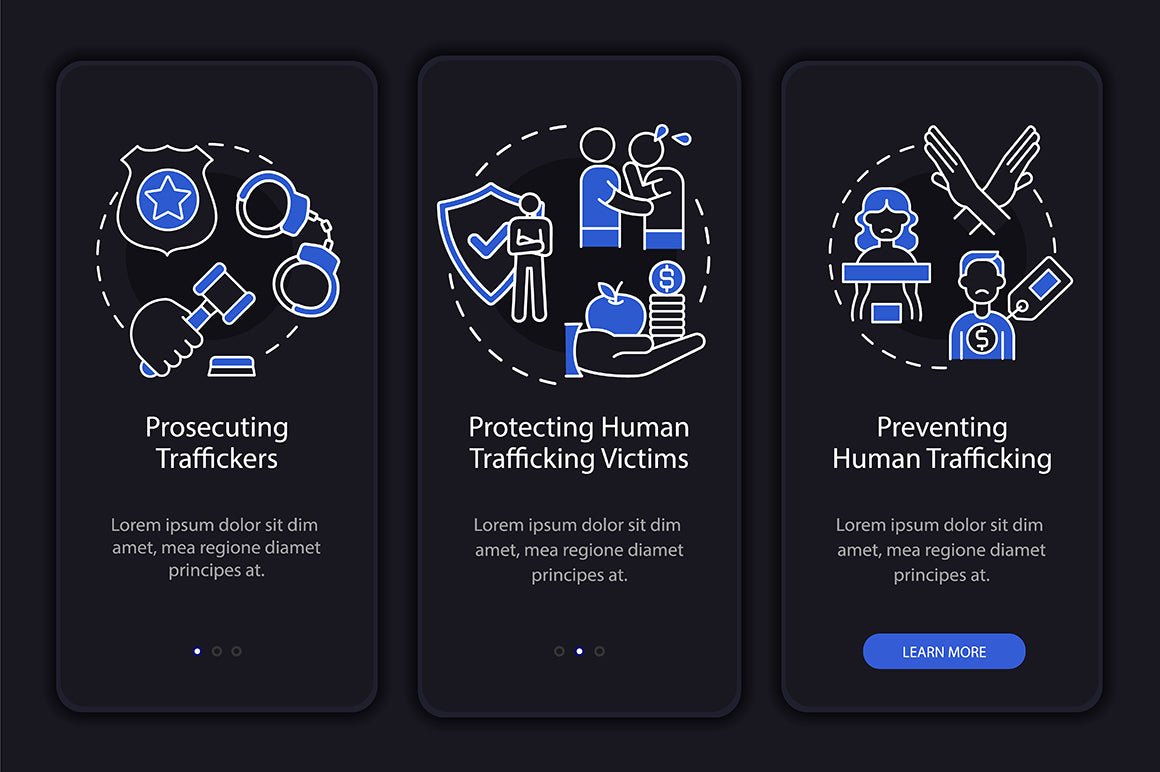 Human Trafficking App Screens Bundle