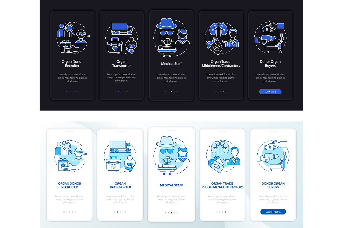 Human Trafficking App Screens Bundle