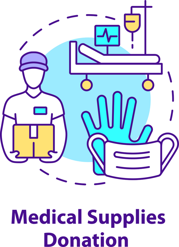 Humanitarian Aid Production Icon Bundle