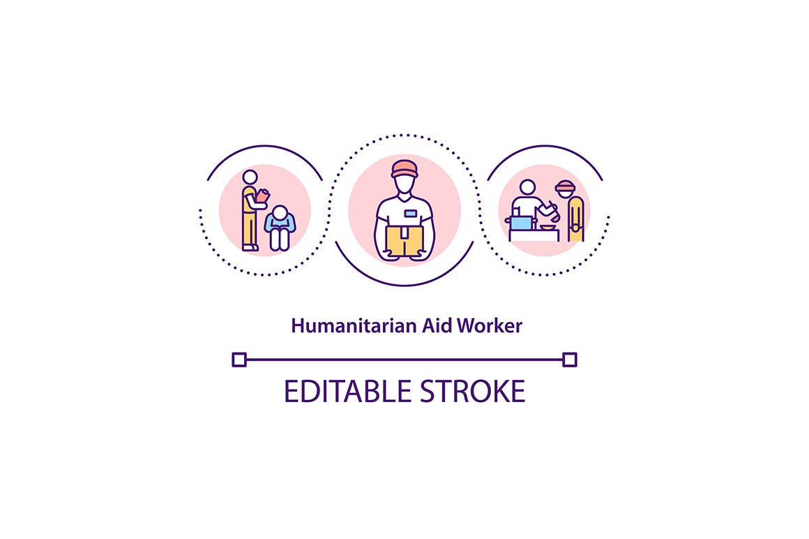 Humanitarian Aid Program Icons Bundle