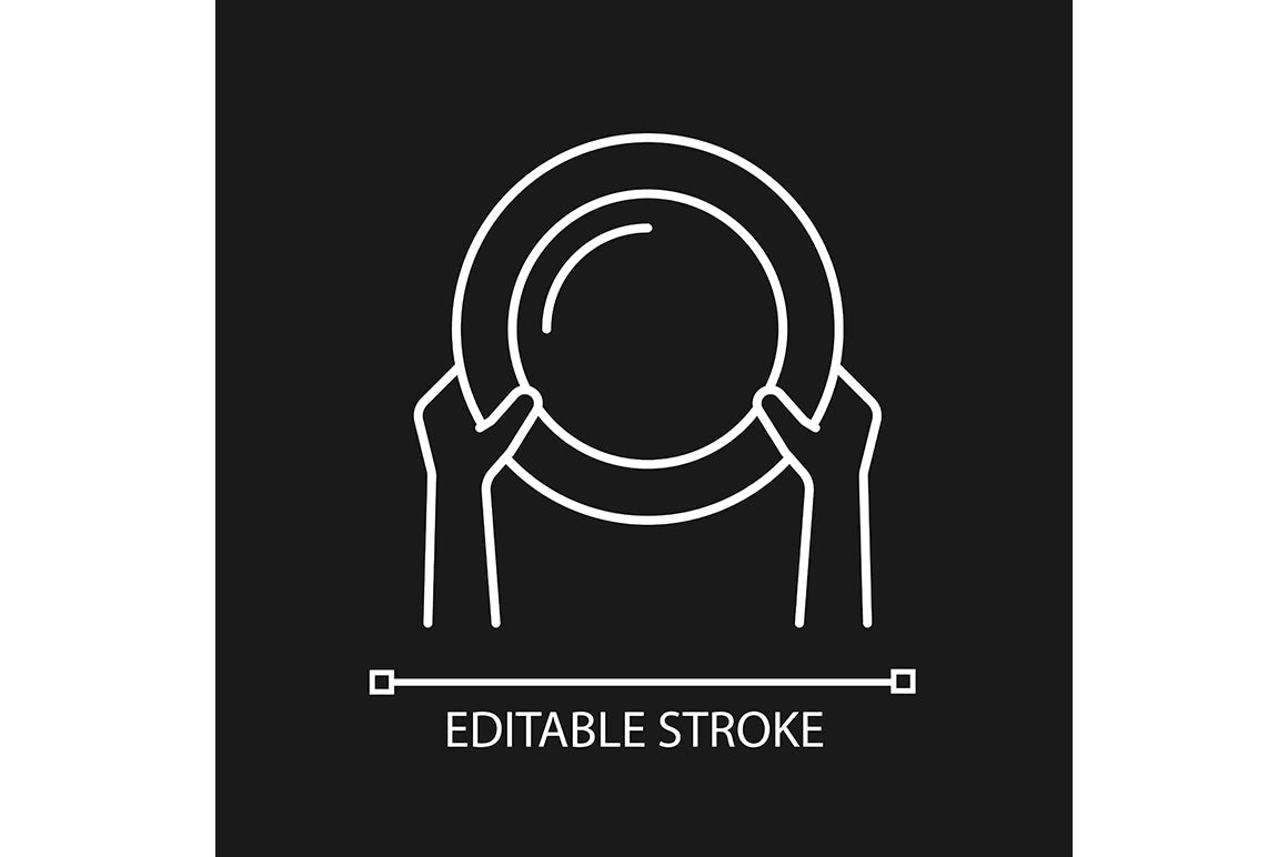 Hunger and food security linear icons set for dark and light mode