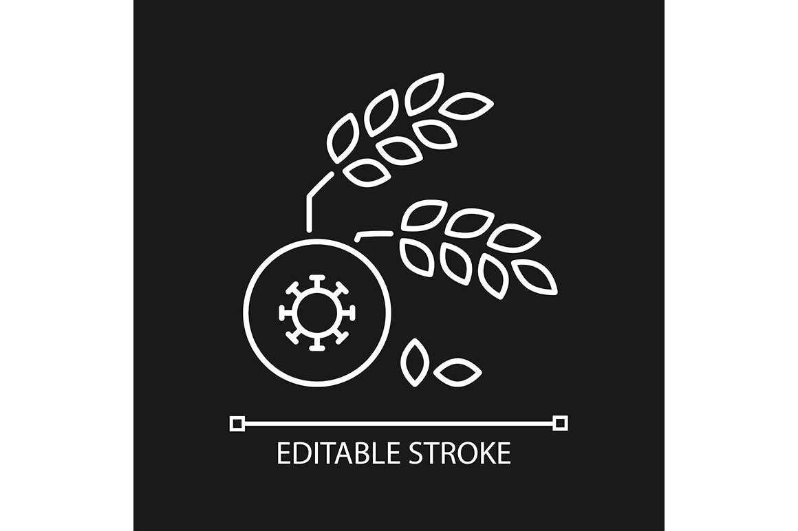Hunger and food security linear icons set for dark and light mode
