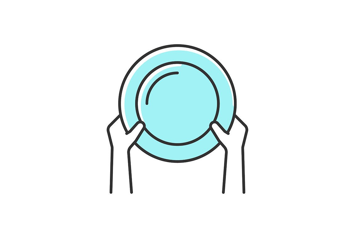 Hunger and food security RGB color icons set