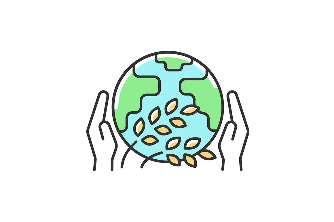 Hunger and food security RGB color icons set