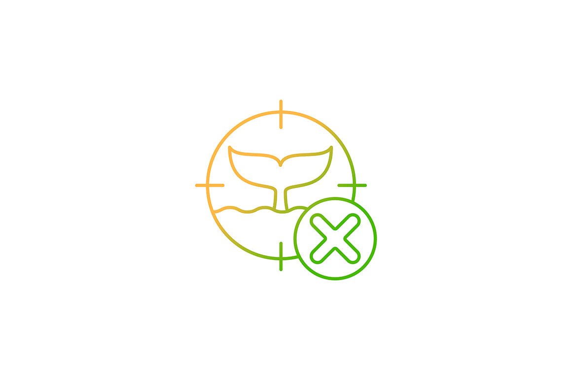Hunting gradient icons set for dark and light mode
